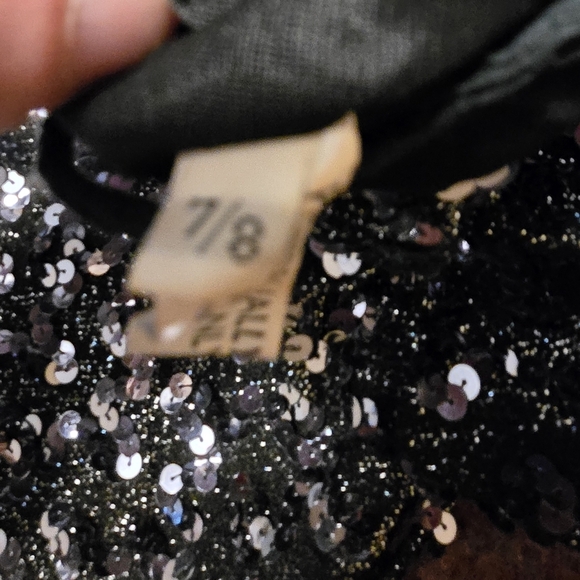 Unbranded Sequin Prom Dress Size 7/8 Black And Silver - Picture 5 of 9